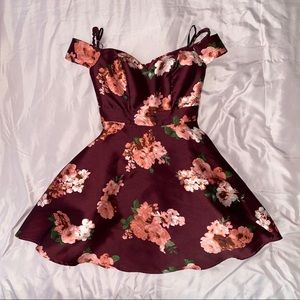 Floral Satin Princess Dress
